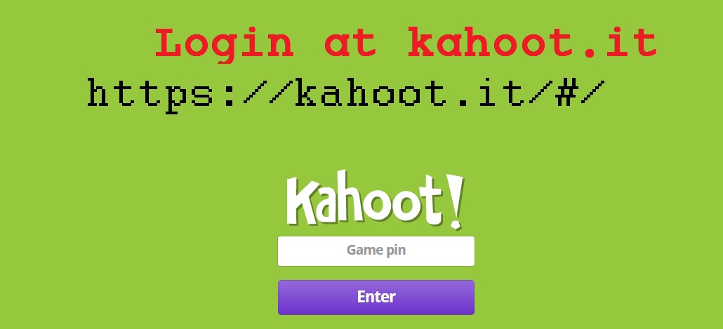 Kahoot.it login